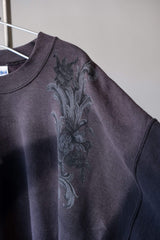 Faded Print Vintage Sweatshirt - Angel & Acanthus Remade faded print vintage sweatshirt - Ancient Greek angel flower carving