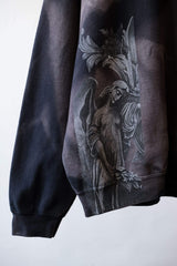 Faded Print Vintage Sweatshirt - Angel & Acanthus Remade faded print vintage sweatshirt - Ancient Greek angel flower carving