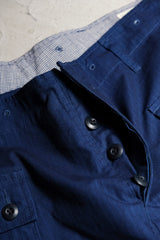 SYNDRO "Hypertension" Monkey Pants -Midnight engraved U.S. military P44 blue dyed tear-resistant cloth army pants