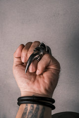European Sterling Silver Articulated Talon Armor Ring 歐洲製 925純銀 手工硫化燻黑關節鎧甲利爪戒