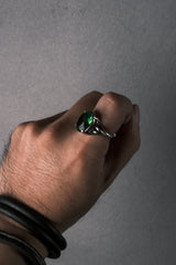 1970s German Green Stone Ring – 925 Silver 70年代 德國 綠石 925銀戒