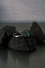 1970s German Green Stone Ring – 925 Silver 70年代 德國 綠石 925銀戒