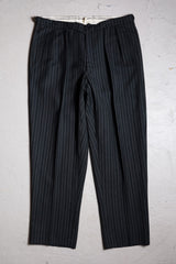French 1940/50’s Vintage Striped Wool Tweed Pants 法國古著 羊毛呢直紋紳裝褲
