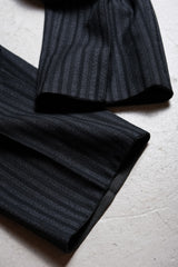French 1940/50’s Vintage Striped Wool Tweed Pants 法國古著 羊毛呢直紋紳裝褲