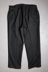 フランス 1940/50 年代のヴィンテージ ストライプ ウール ツイード パンツ
