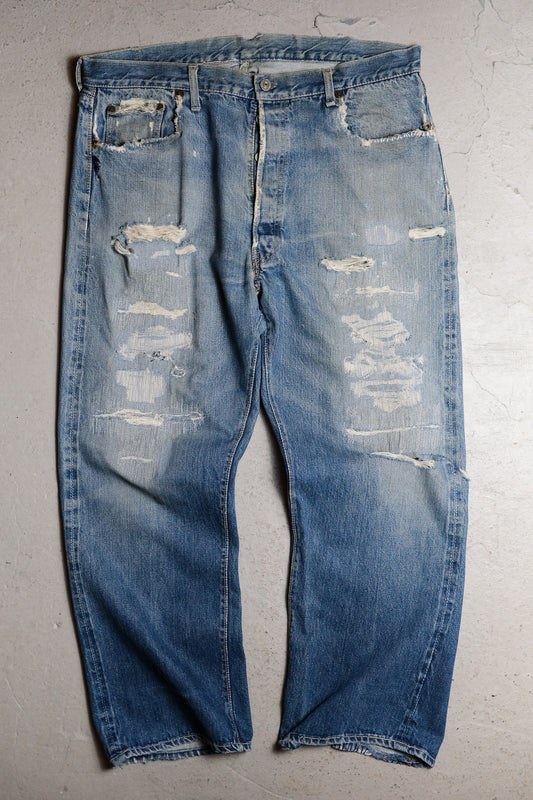 Levi's 1950's ヴィンテージ 501XX ビッグ E デニム ジーンズ オリジナル 50's ビッグ E 隠しリベット セルビッジ デニム パンツ