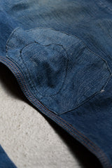 1960's Unknown Vintage Patch Denim Jeans 60's Vintage Patch Denim Work Pants Scovill Zipper