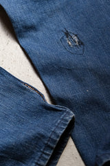 1960's Unknown Vintage Patch Denim Jeans 60's Vintage Patch Denim Work Pants Scovill Zipper
