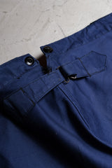 French 1940’s Vintage Indigo Cotton Linen Work Pants 法國40年代工裝 少見棉麻混紡 吊帶工作褲