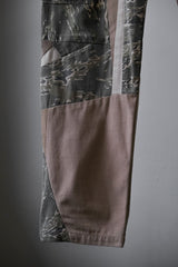 ラッシュアワー ミリタリー カモ パッチワーク カーゴパンツ