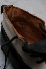 Paul Harnden Shoemakers Black and White Leather Lace-up Ankle Boots 英國先鋒品牌 黑白拼接皮革綁帶短靴 英國手工製作