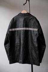 80年代 フランス製 ヴィンテージ 消防士 レザージャケット レザーカラー/ベルクロバージョン