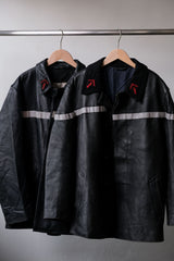 80年代 フランス製 ヴィンテージ 消防士 レザージャケット レザーカラー/ベルクロバージョン