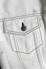 D.TT.K Line Stitch White Denim Zip Jeans Japanese underground music culture street brand car line white denim zipper trousers jeans made in Japan