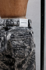 NAMACHEKO Acid Wash Paneled Denim Trousers 雪花洗拼接丹寧褲