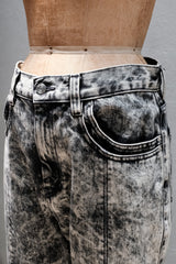 NAMACHEKO Acid Wash Paneled Denim Trousers 雪花洗拼接丹寧褲