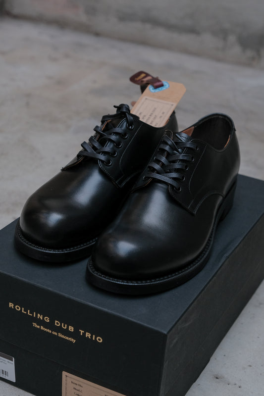 Rolling Dub Trio In'ei Black Dutch Box Calf 日本手工製鞋品牌 陰翳 黑色德比鞋 全新