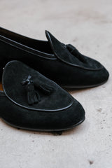 Oriental Shoemaker Tassel Slipon Suede Loafer Black 日本製鞋品牌 麂皮比利時樂福鞋