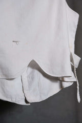 French 1920’s~30’s Vintage White Formal Waistcoat 法國古著 亞麻棉混紡 西裝馬甲背心