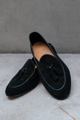 Oriental Shoemaker Tassel Slipon Suede Loafer Black 日本製鞋品牌 麂皮比利時樂福鞋