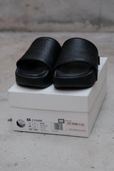 Y-3 Yohji Yamamoto Slide Sandals Black 荔枝皮革後底拖鞋 全新