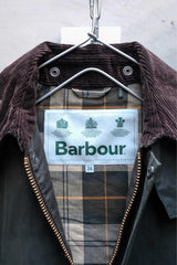 Barbour OS Wax Burghley Jacket, wide-fit oilcloth long coat, brand new