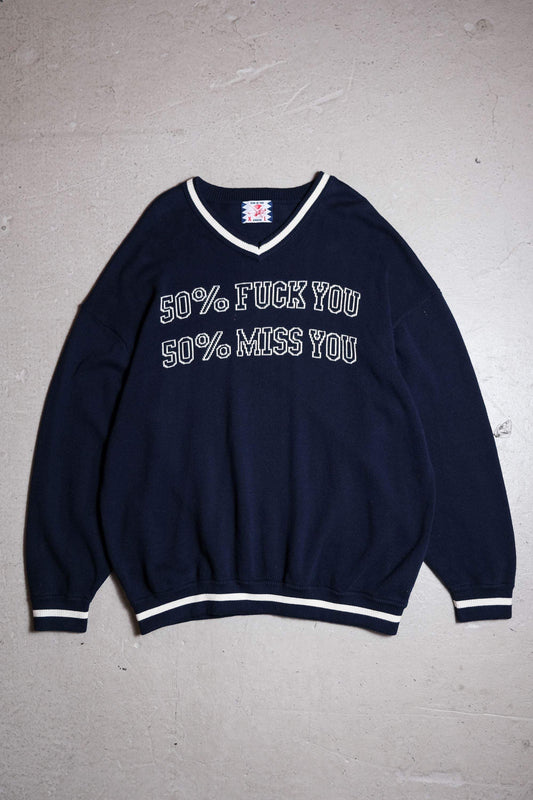 Son of the Cheese 50% V Neck Sweater Japanese American street brand