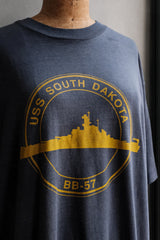 Vintage Screen Stars USS South Dakota BB-57 Graphic T-Shirt 50/50軍艦印花短袖上衣