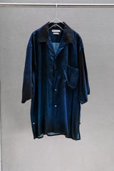 YOKE 24SS GRADATION PRINTED OPEN COLLAR SHIRT – Navy