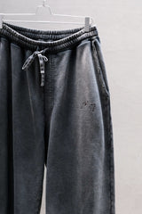 ANCELLM "DYED SWEAT PANTS" - BLACK
