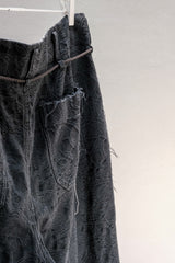 s'yte PAISLEY PATTERN JACQUARD CUT-OUT DESIGN TASSEL STRING 2-TUCK PANTS