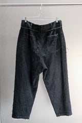 s'yte PAISLEY PATTERN JACQUARD CUT-OUT DESIGN TASSEL STRING 2-TUCK PANTS