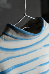 ポータークラシック アーティストボーダータートルネックTシャツ 吉田勝幸 天竺コットンストライプスワールタートルネックTシャツ 日本製