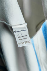 ポータークラシック アーティストボーダータートルネックTシャツ 吉田勝幸 天竺コットンストライプスワールタートルネックTシャツ 日本製