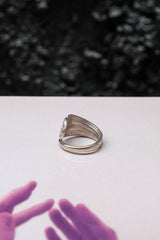 England C.1923 Cooper Brothers&Sons Ltd. silver Souvenir Spoon Ring 英格蘭 Cooper Brothers 不鏽鋼湯匙手工戒指