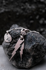 Fate Co Thumder Metal Top Lc Skull + Lightning Top 日本銀飾品牌 卍字獨眼骷顱頭閃電吊墜閃電小銀牌 925純銀 附保卡