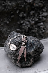 Fate Co Thumder Metal Top Lc Skull + Lightning Top 日本銀飾品牌 卍字獨眼骷顱頭閃電吊墜閃電小銀牌 925純銀 附保卡