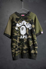 A Bathing Ape BAPE x KAWS Bendy 1st Camo Short Sweatshirt