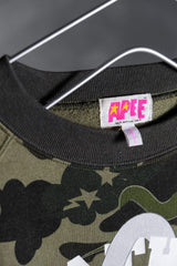 A Bathing Ape BAPE x KAWS Bendy 1st Camo Short Sweatshirt