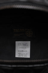 RUDE GALLERY BLACK REBEL OUTSIDERS LEATHER WAIST BAG 荔枝牛皮菱格腰包