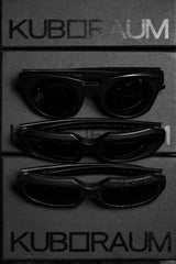 Kuboraum Maske X2 - Black Brunt Sunglasses Smooth black frame sunglasses Berlin fashion eyewear brand handmade in Italy