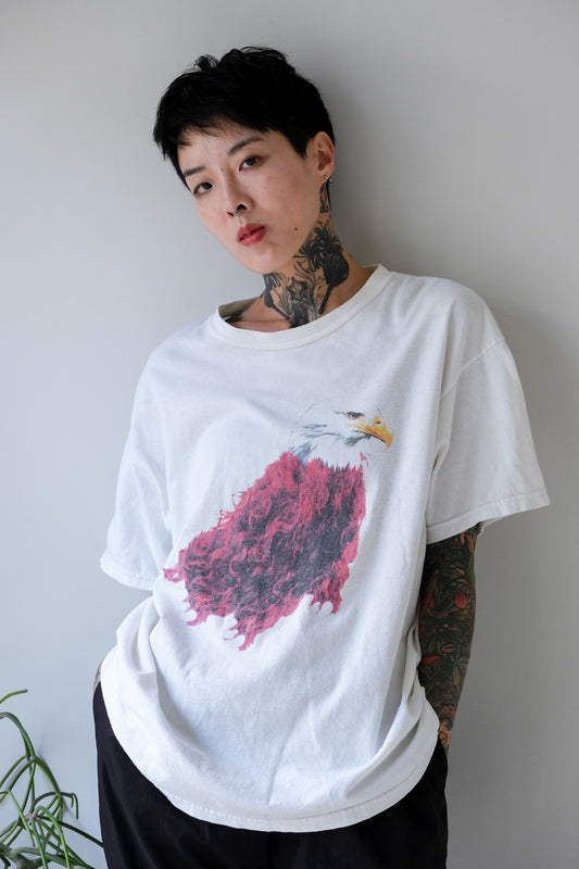 Jennifer Rostock Eagle Print Tee 德國搖滾樂隊 老鷹印花短T