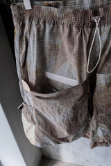 Nilmance Co. Dyed Ripstop Water Repellent Shorts Dyed 紮染米褐色抗撕裂防潑水尼龍機能工裝短褲