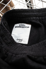 032c Workshop x Sloggi Heavy Terry Sweatpants 黑色重磅毛圈布排扣開衩束口運動寬褲