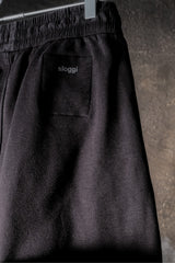 032c Workshop x Sloggi Heavy Terry Sweatpants 黑色重磅毛圈布排扣開衩束口運動寬褲
