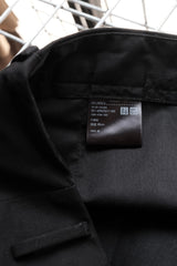 Uniqlo +J Jil Sander Chino Pants Black +J 聯名系設計師款黑色純棉斜紋打褶寬版休閒褲