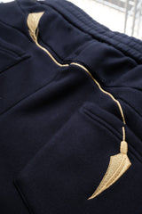 Shalou Feather Embroidery Sweatpants 後口袋羽毛刺繡重磅縮口運動長褲