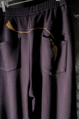 Shalou Feather Embroidery Sweatpants 後口袋羽毛刺繡重磅縮口運動長褲