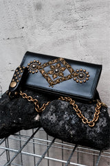 CALEE Studded Leather Wallet Chain BLACK 日系復古美式品牌 金字塔鉚釘皮革腰鍊 全新