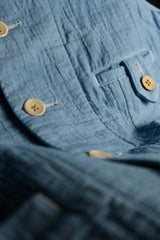 Syndro "COMMANDO" ARMY VEST Natural Indigo Ripstop Zip Vest